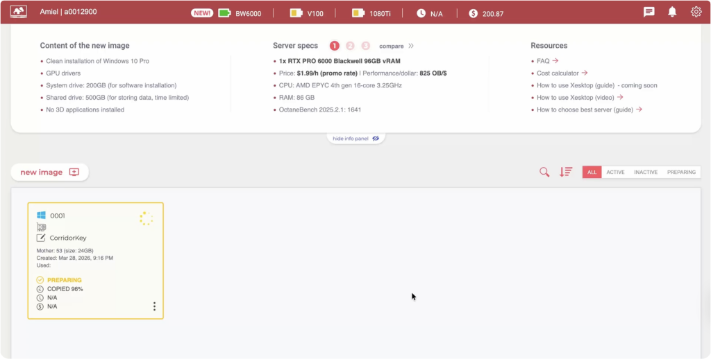 Xesktop dashboard preview