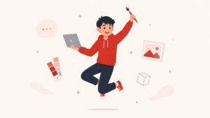 A man with digital creative freedom