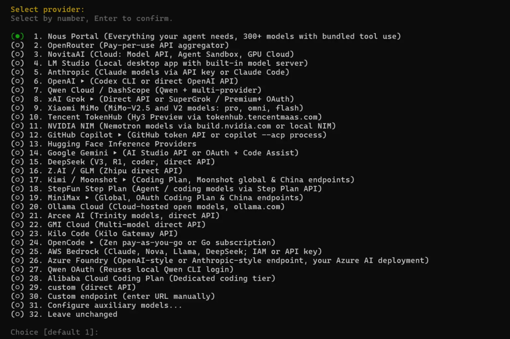 Hermes Agent provider configuration