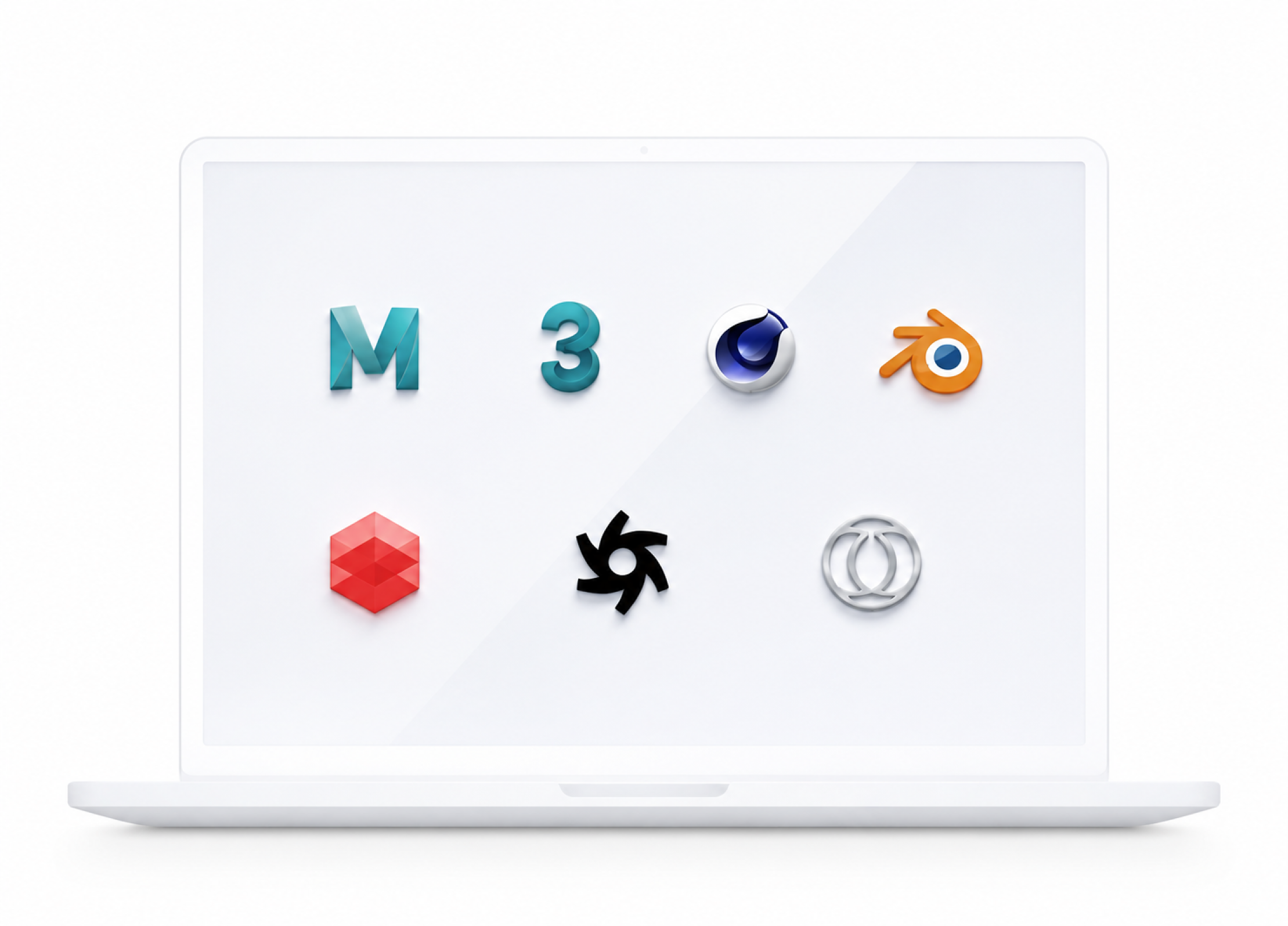 Laptop screen showing supported applications